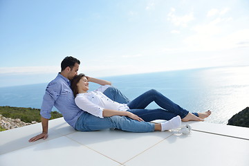 Image showing relaxed young couple at home