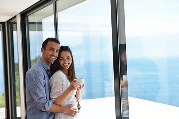 Image showing relaxed young couple at home