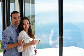 Image showing relaxed young couple at home