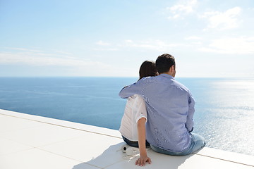 Image showing relaxed young couple at home