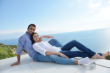 Image showing relaxed young couple at home