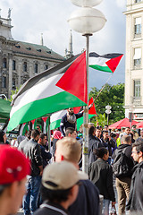 Image showing The demonstration in the center of a major European city