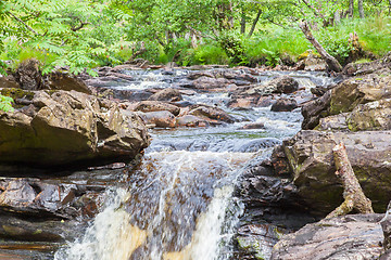 Image showing Landscape with waterfall in the mountains