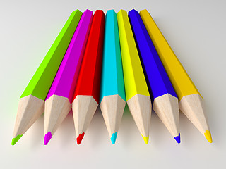 Image showing Colorful pencils.