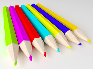 Image showing different colors Pencils