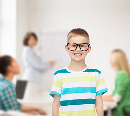 Image showing smiling little boy in eyeglasses