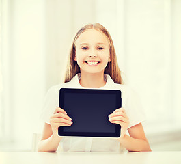 Image showing girl with tablet pc at school
