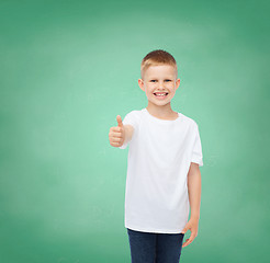 Image showing little boy in white t-shirt