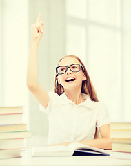 Image showing student girl studying at school