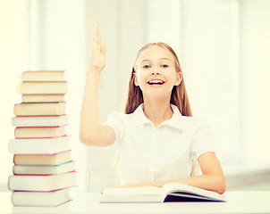 Image showing student girl studying at school