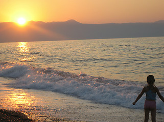 Image showing Sunset in Crete