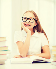 Image showing student girl studying at school