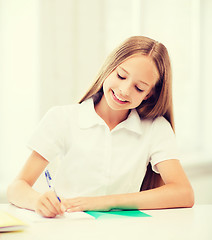 Image showing student girl studying at school