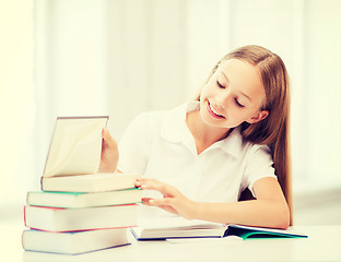 Image showing student girl studying at school