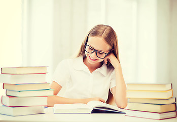 Image showing student girl studying at school