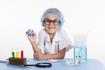 Image showing Cheerful young chemist