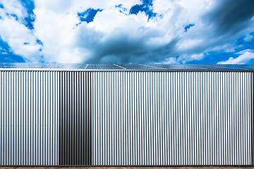 Image showing warehouse with solar panels