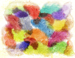 Image showing Watercolor Image Of  Feathers