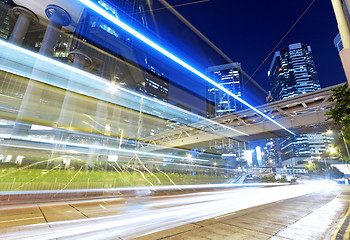 Image showing High speed traffic at night