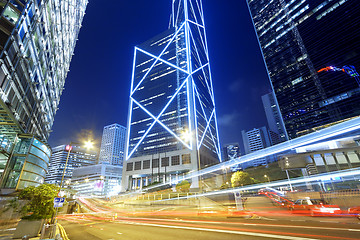 Image showing High speed traffic at night