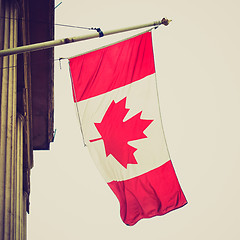 Image showing Retro look Canada flag
