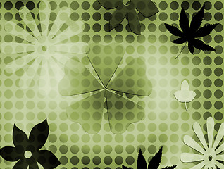 Image showing Flowers & Leafs - background