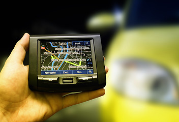 Image showing Gps in a man hand.