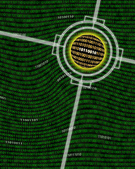 Image showing A field of binary ones and zeros