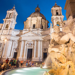 Image showing Navona square in Rome, Italy.