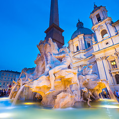 Image showing Navona square in Rome, Italy.