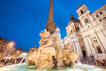 Image showing Navona square in Rome, Italy.