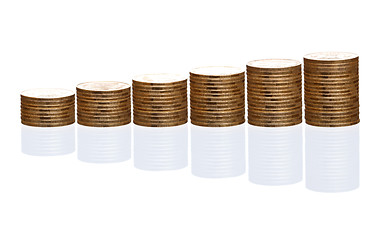 Image showing Towers of coins