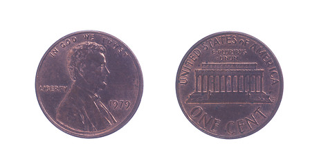 Image showing American one cent coin