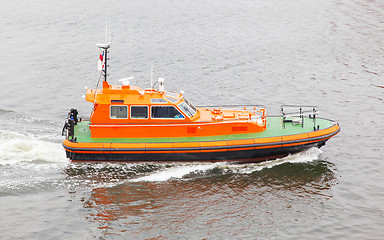 Image showing Rescue boat in the water