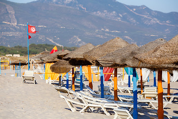 Image showing tunisian beach in morning without people