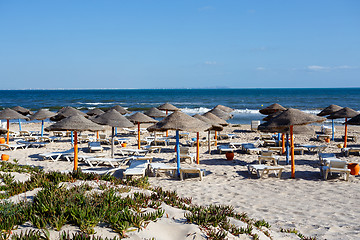 Image showing tunisian beach in morning without people