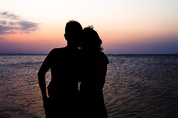 Image showing Couple Man and Woman on beach