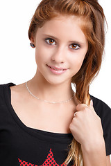 Image showing Studio portrait of young beautiful girl