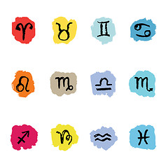 Image showing Horoscope Zodiac  Star signs, vector set.