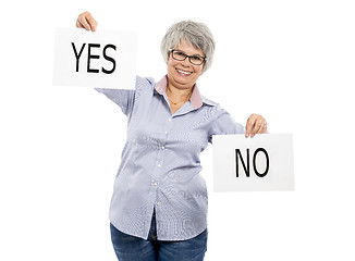 Image showing Yes or No choice