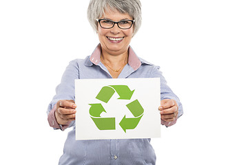 Image showing Never late to recycle