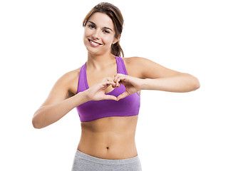 Image showing Happy athletic woman