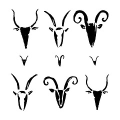 Image showing Goat 2015 set. New year Symbol.