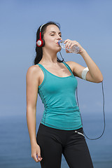 Image showing Woman drinking water