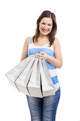 Image showing Happy woman shopping