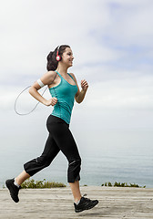 Image showing Woman running