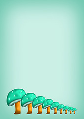 Image showing Green Mushroom Background