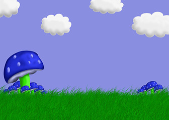Image showing Mushroom Landscape Illustration