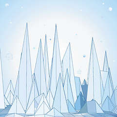 Image showing Mountains. Vector 3D concept illustration.