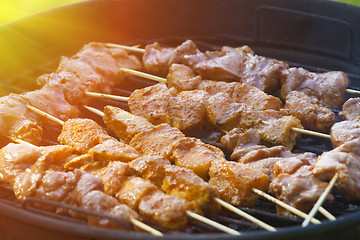 Image showing 	Cooking meat